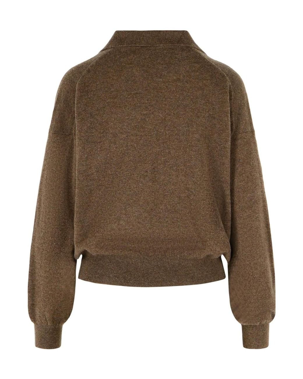 Lisa Yang Green Katriel Collared Knitted Sweater