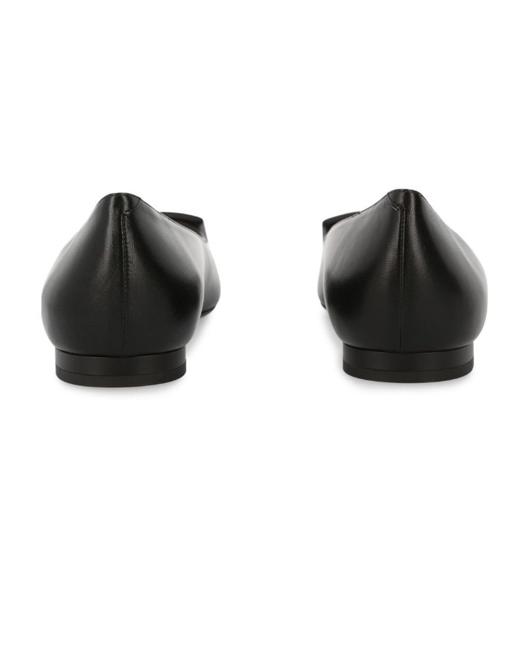 Roger Vivier Black Gommettine Pointed-Toe Flat Shoes