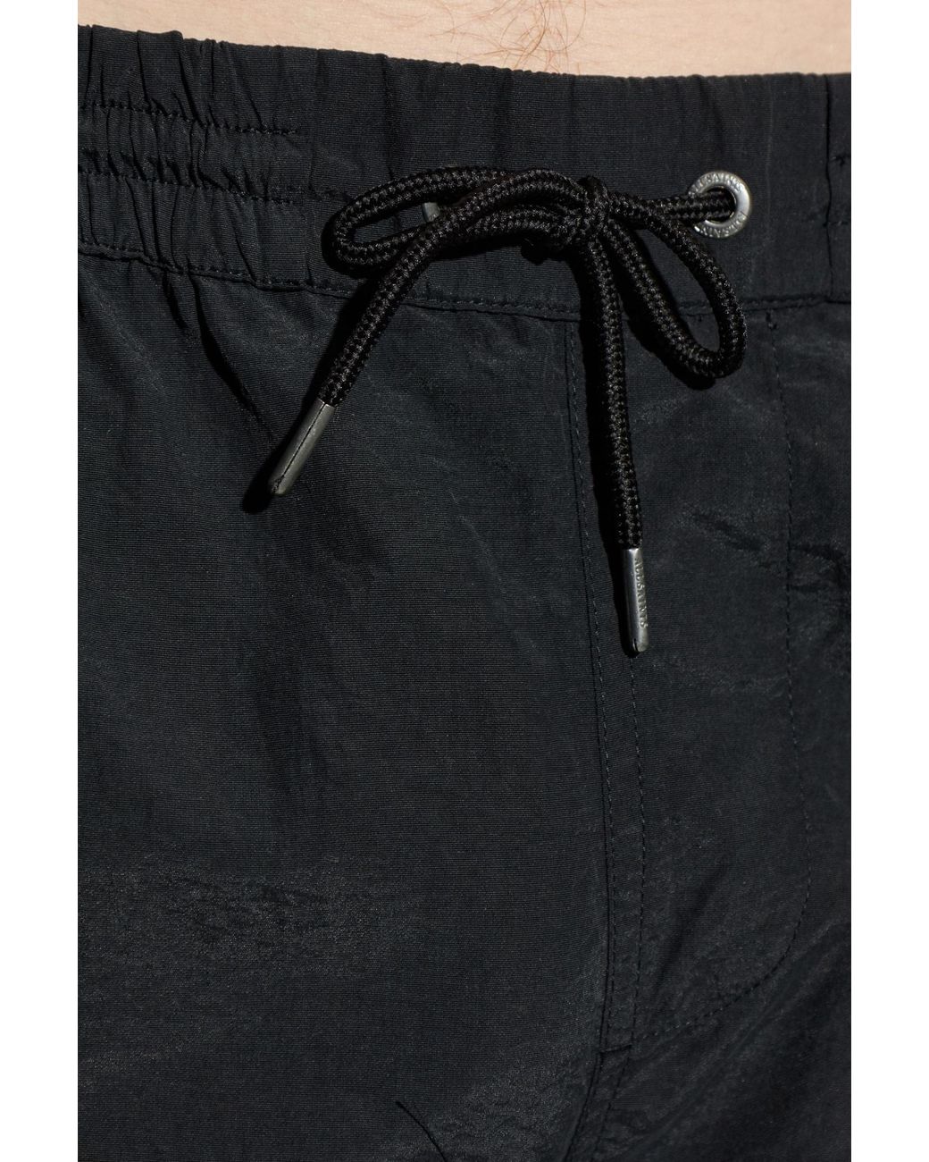 AllSaints Black Drawstring Swimming Trunks for men