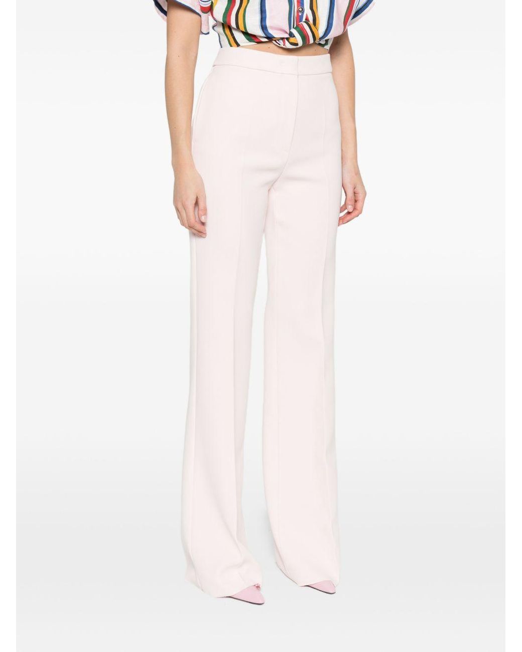 Max Mara White High Waist Casual Pants