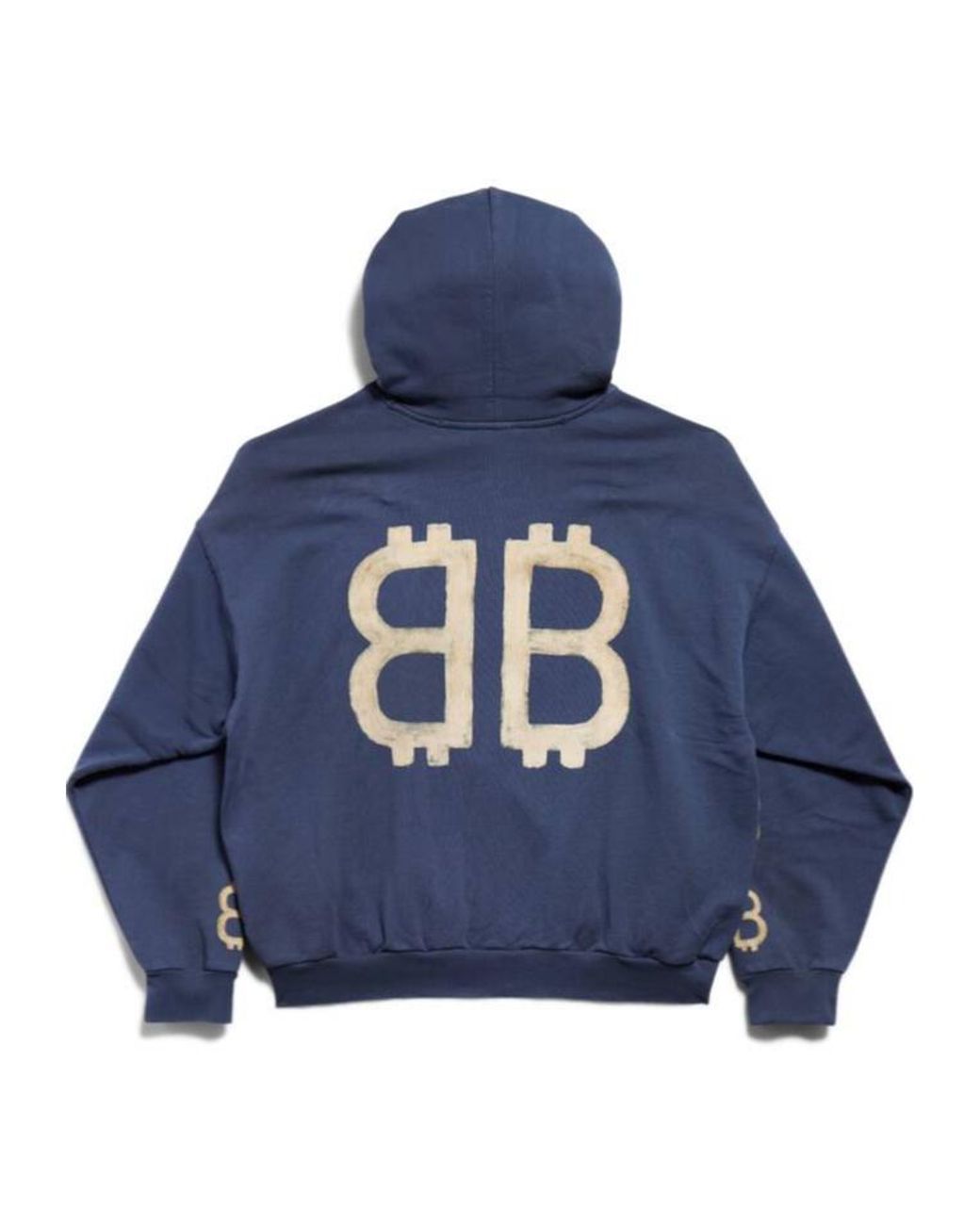 Balenciaga Bb Crypto Logo Printed Hoodie in Blue | Lyst
