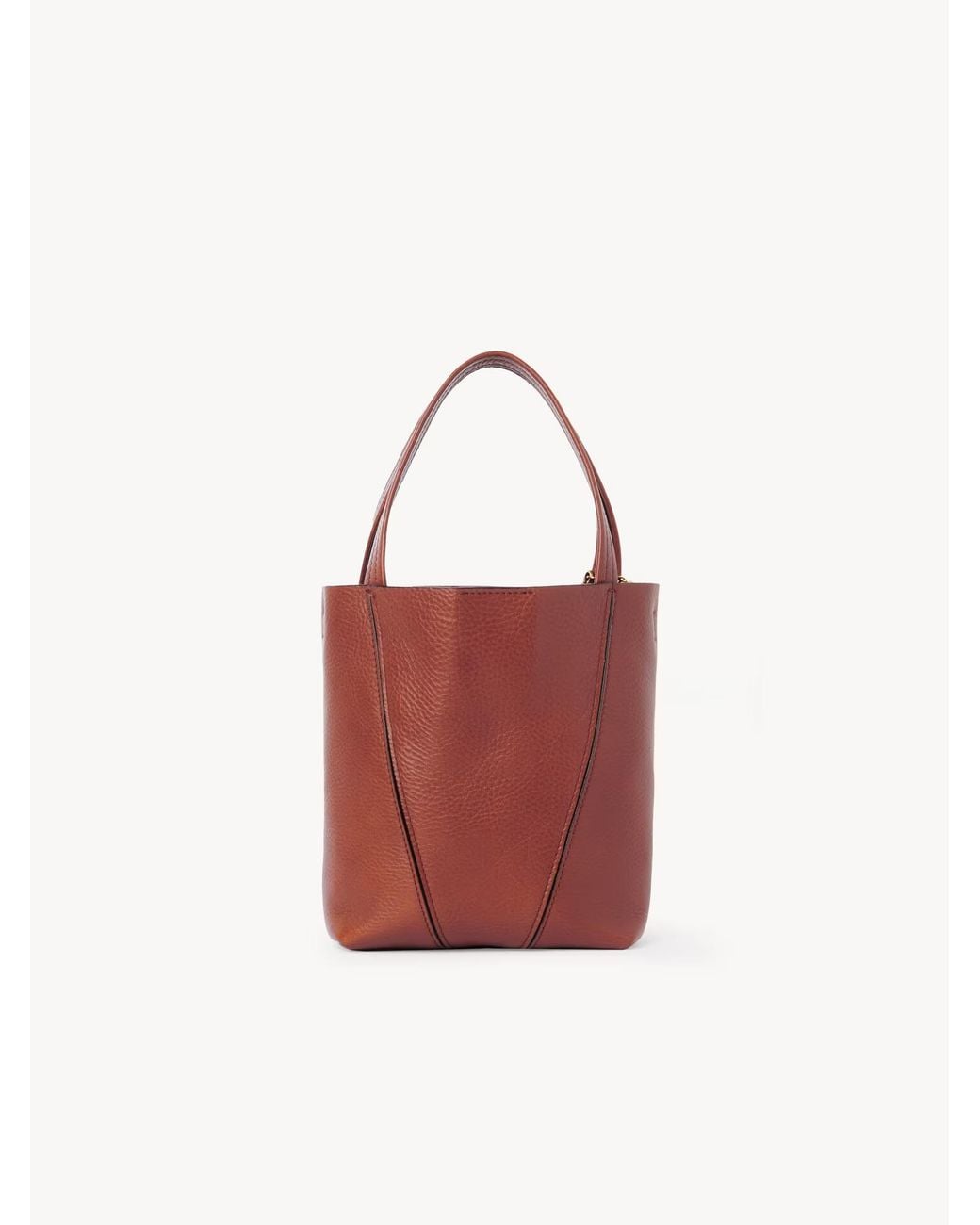 Chloé Red Chloé Spin Chain Detail Shoulder Bag