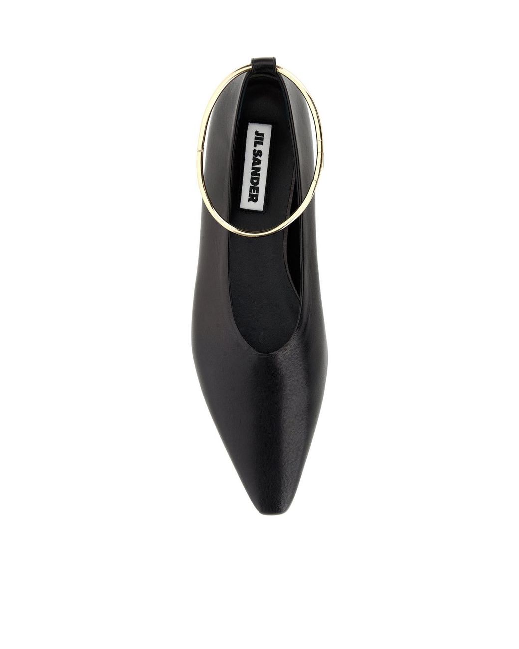 Jil Sander Black Pointed Toe Ballerinas