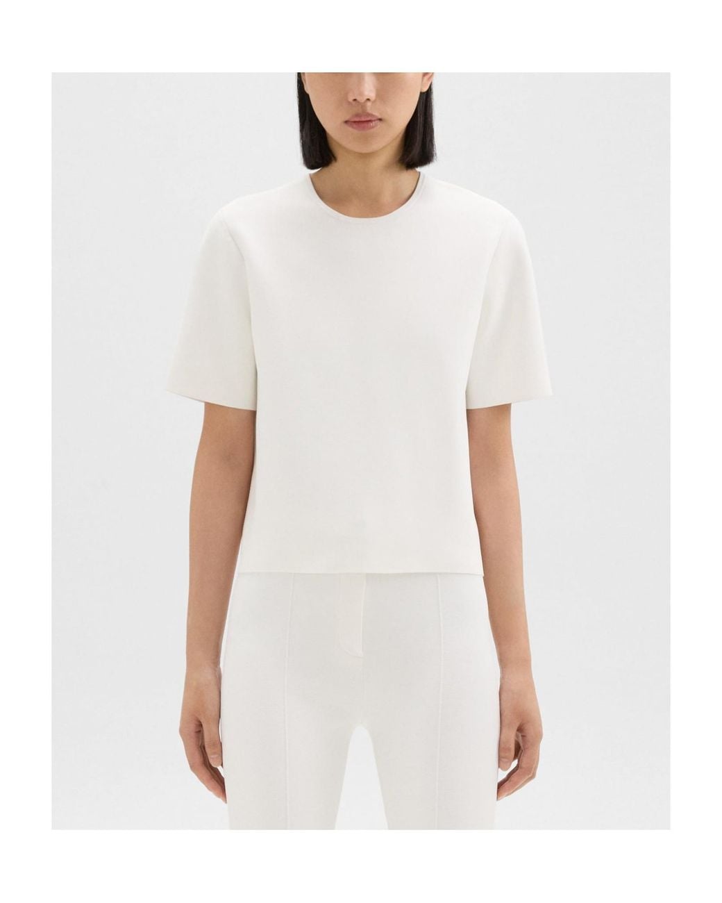 Theory White Short-Sleeve Jersey T-Shirt