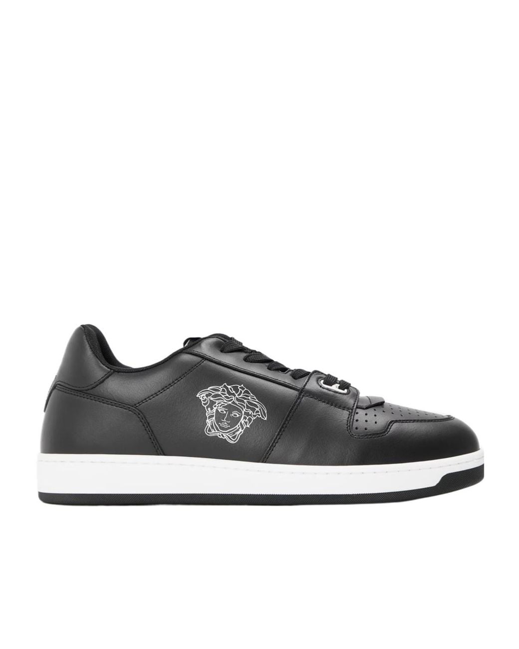 Versace Gray Logo Low-Top Sneakers for men