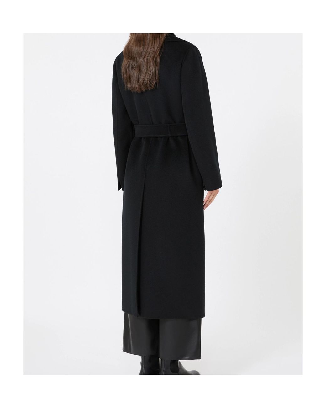 Max Mara Black Wool And Cashmere Coat With Belt