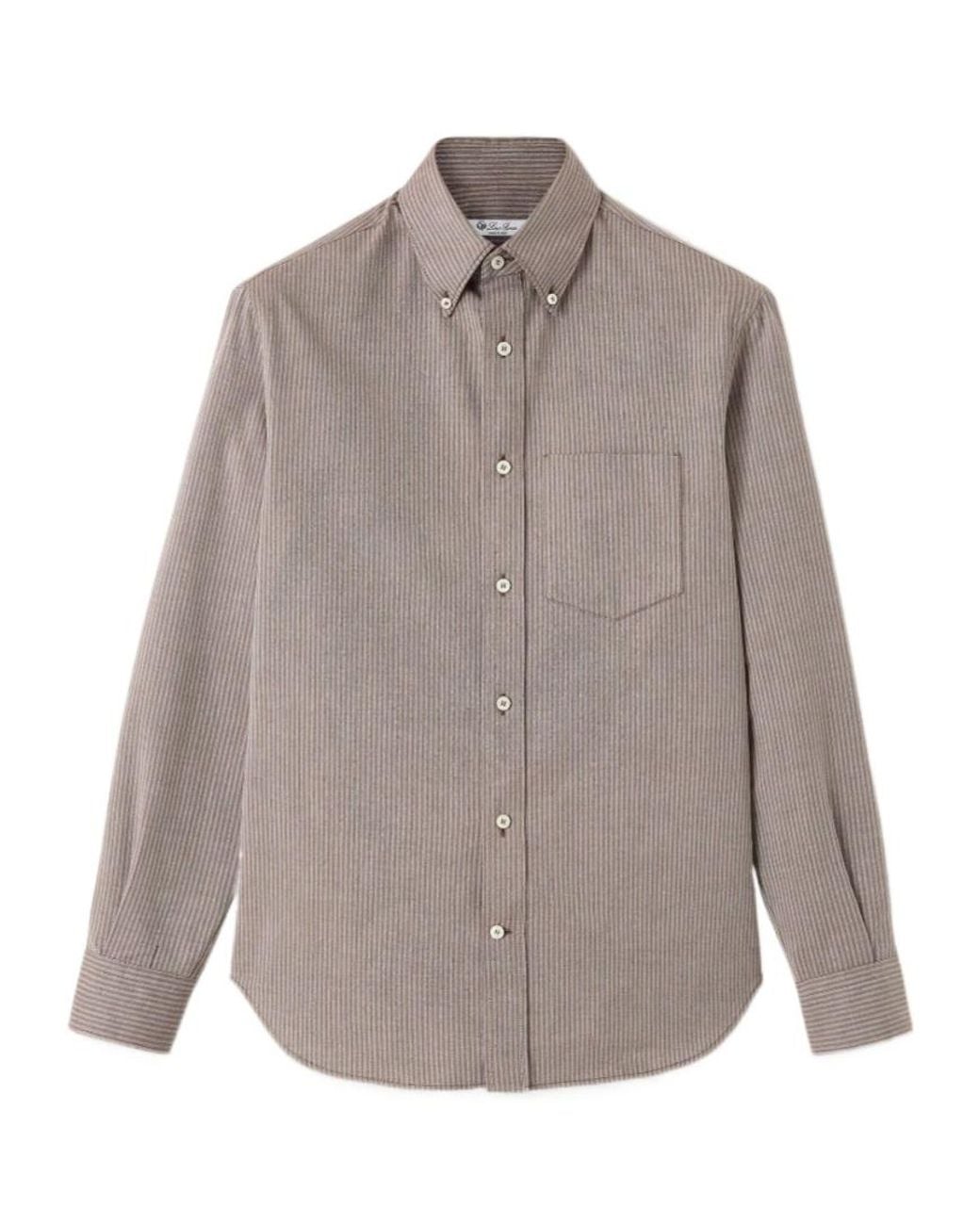 Loro Piana Gray Elia Shirt for men