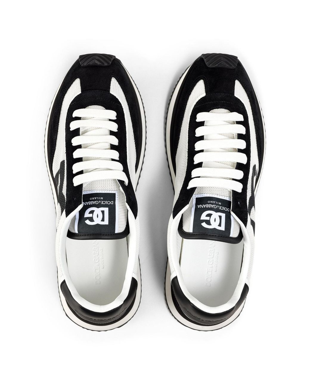 Dolce & Gabbana White Color-Blocked Sneakers for men