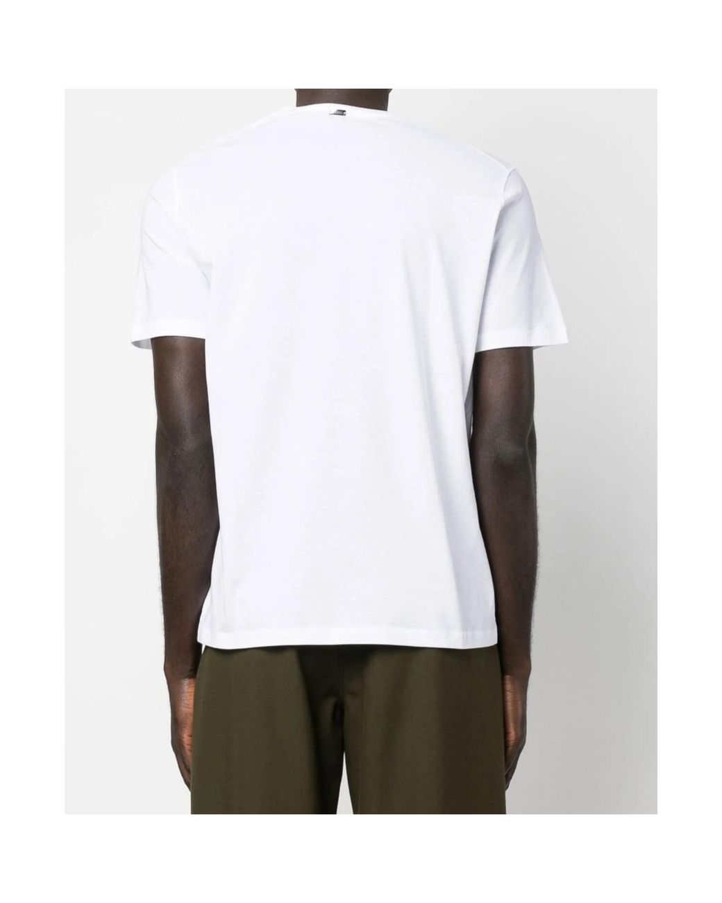 Herno White Stretch Jersey Crew Neck T-Shirt for men