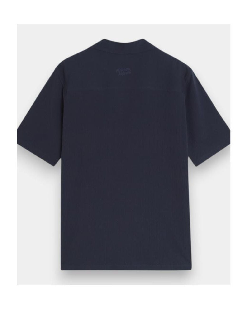 Maison Kitsuné Blue Maison Kitsuné Seersucker Resort Shirt for men