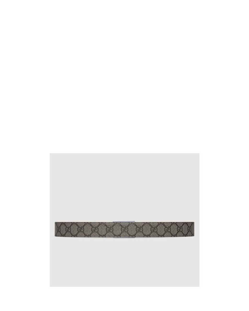 Gucci White Reversible Rectangle Buckled Belt for men
