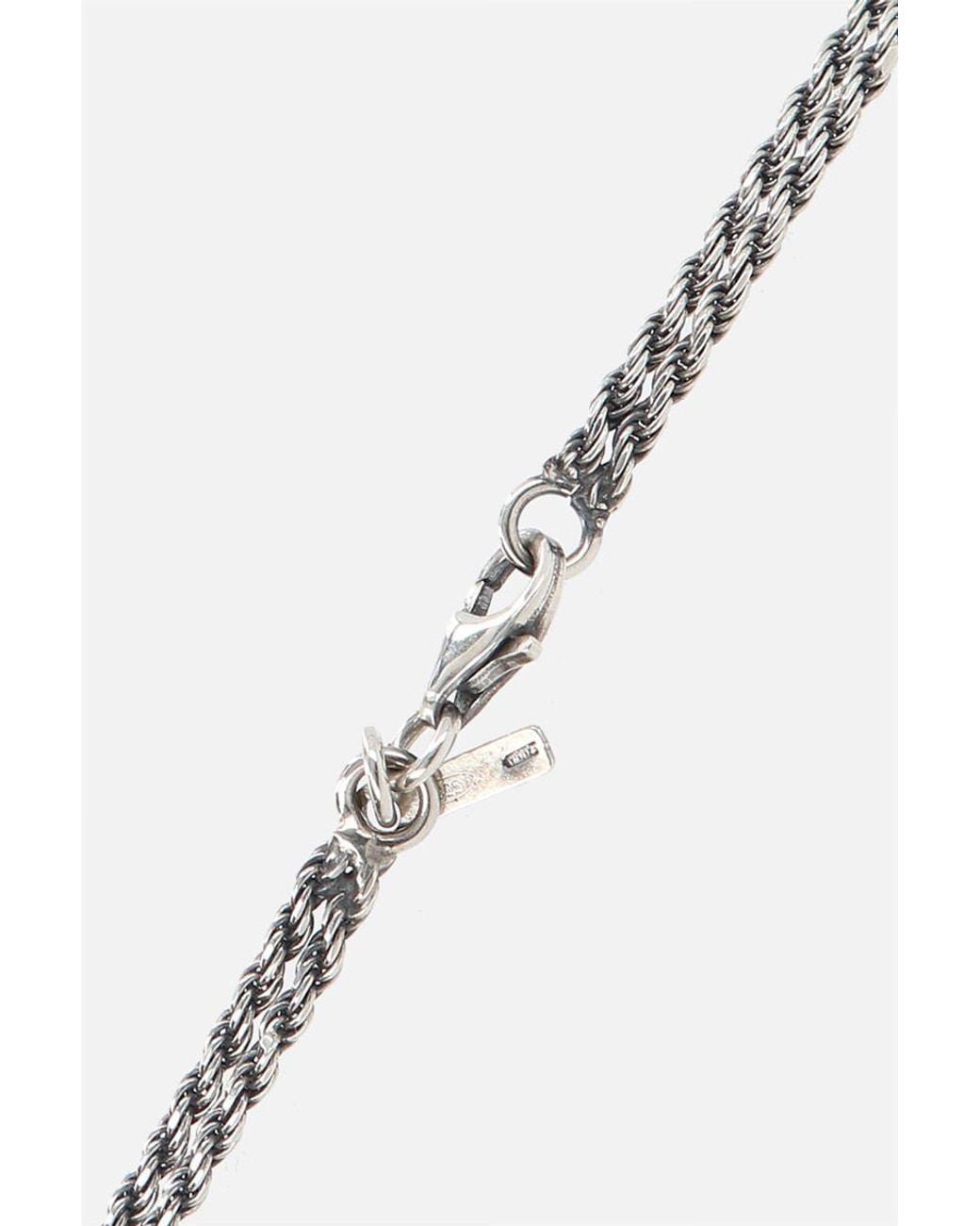 Emanuele Bicocchi White Crochet Chain Necklace for men