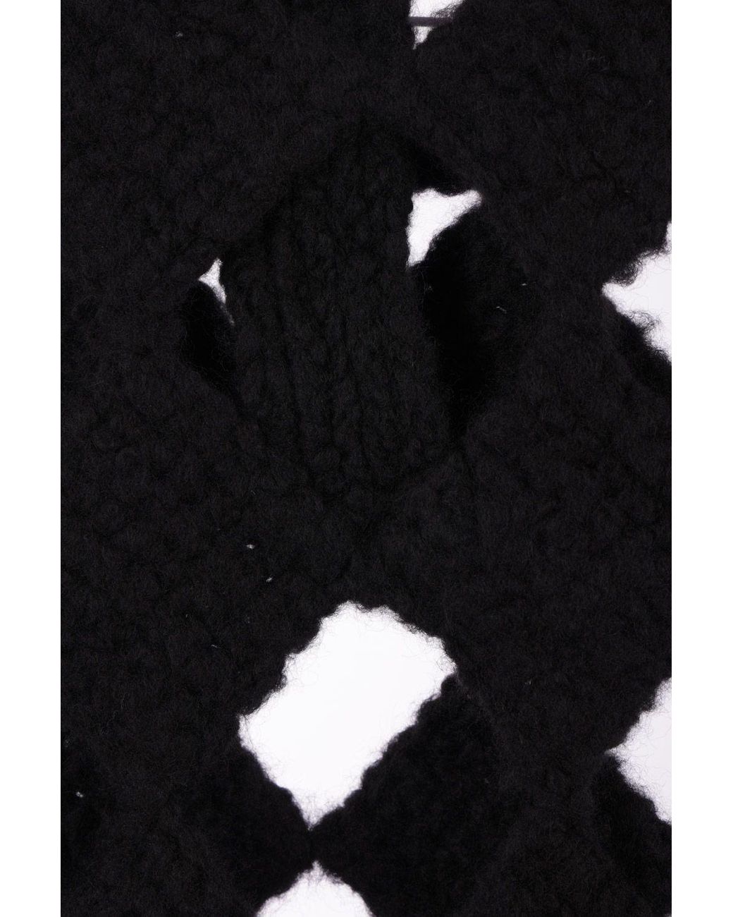 Rick Owens Black Sarutanya Cut-Out Knitted Vest for men