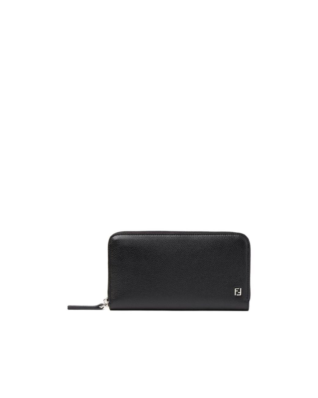 Fendi Black Full-Grain Leather Wallet for men