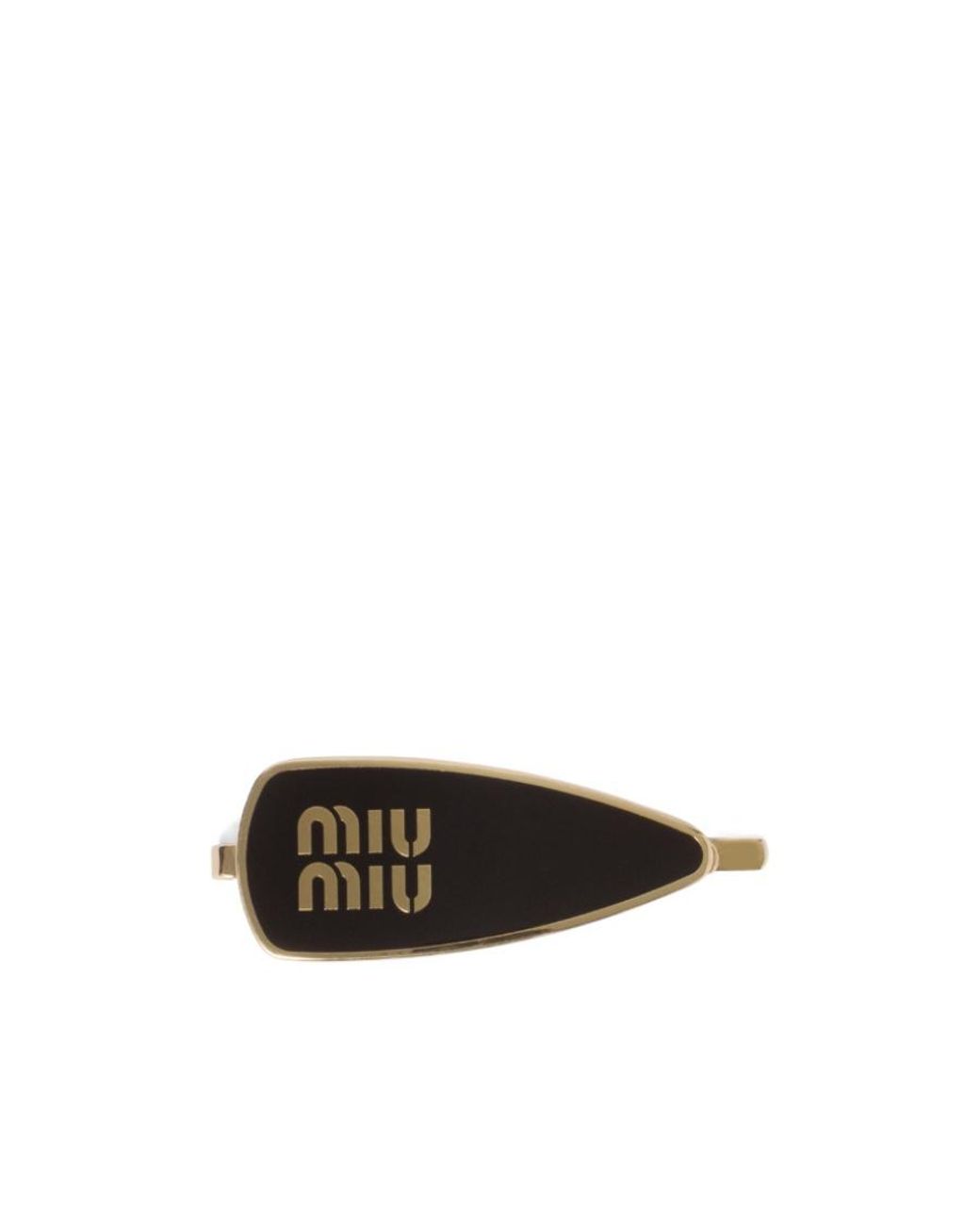 Miu Miu White Logo-Detailed Hair Clip