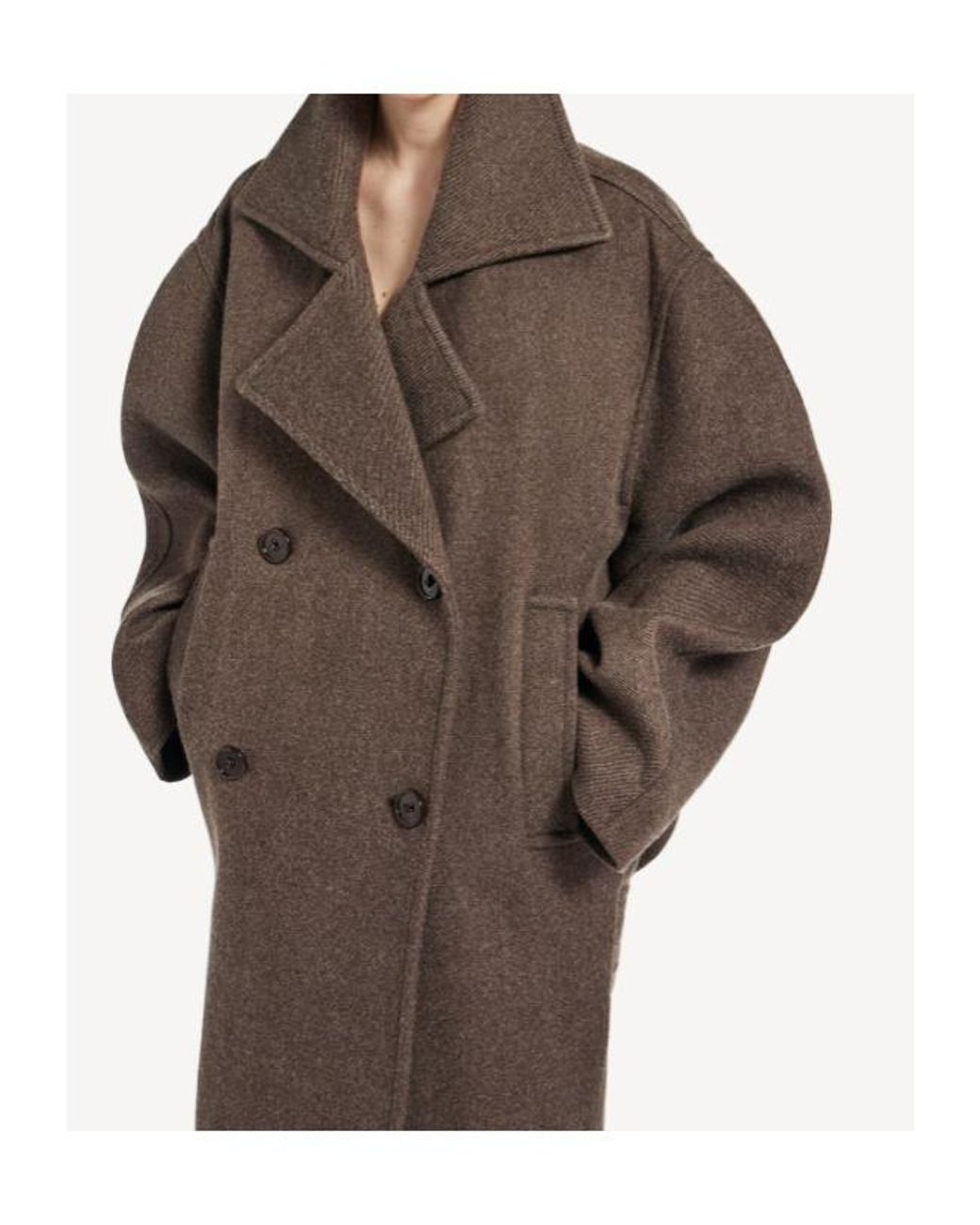 Balenciaga Brown Long Cocoon Coat