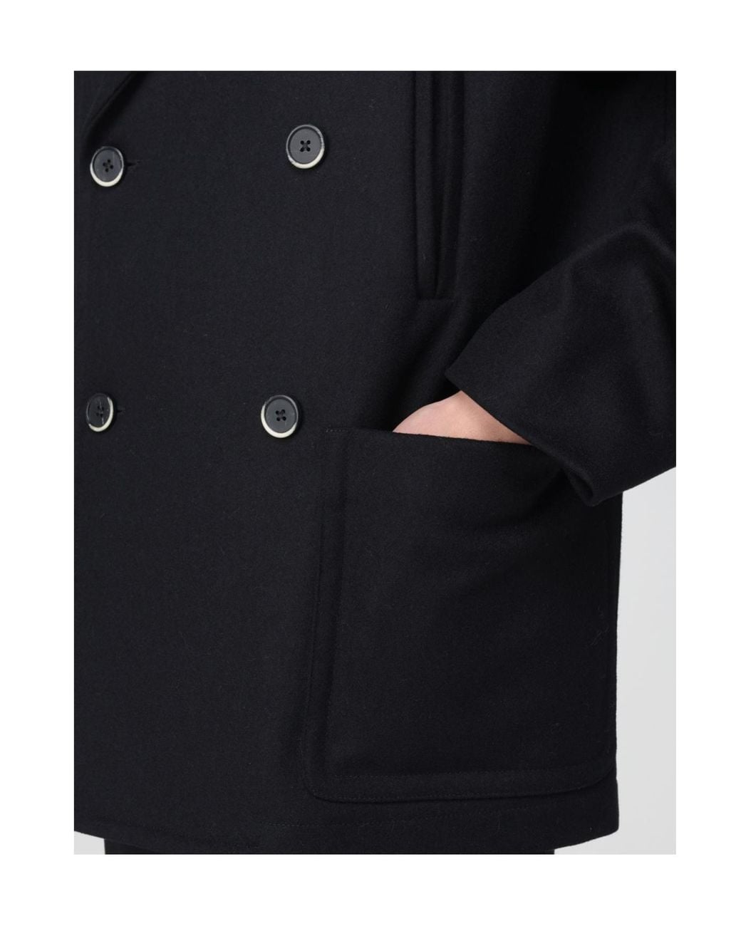Barena Blue Double-Breasted Pocket Coat for men