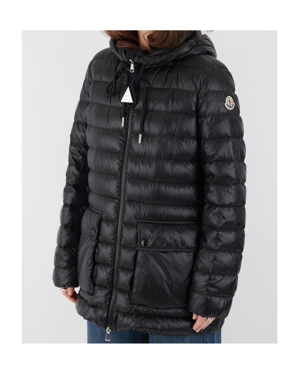 Moncler Black Jasmin Zip-Up Quilted Jacket