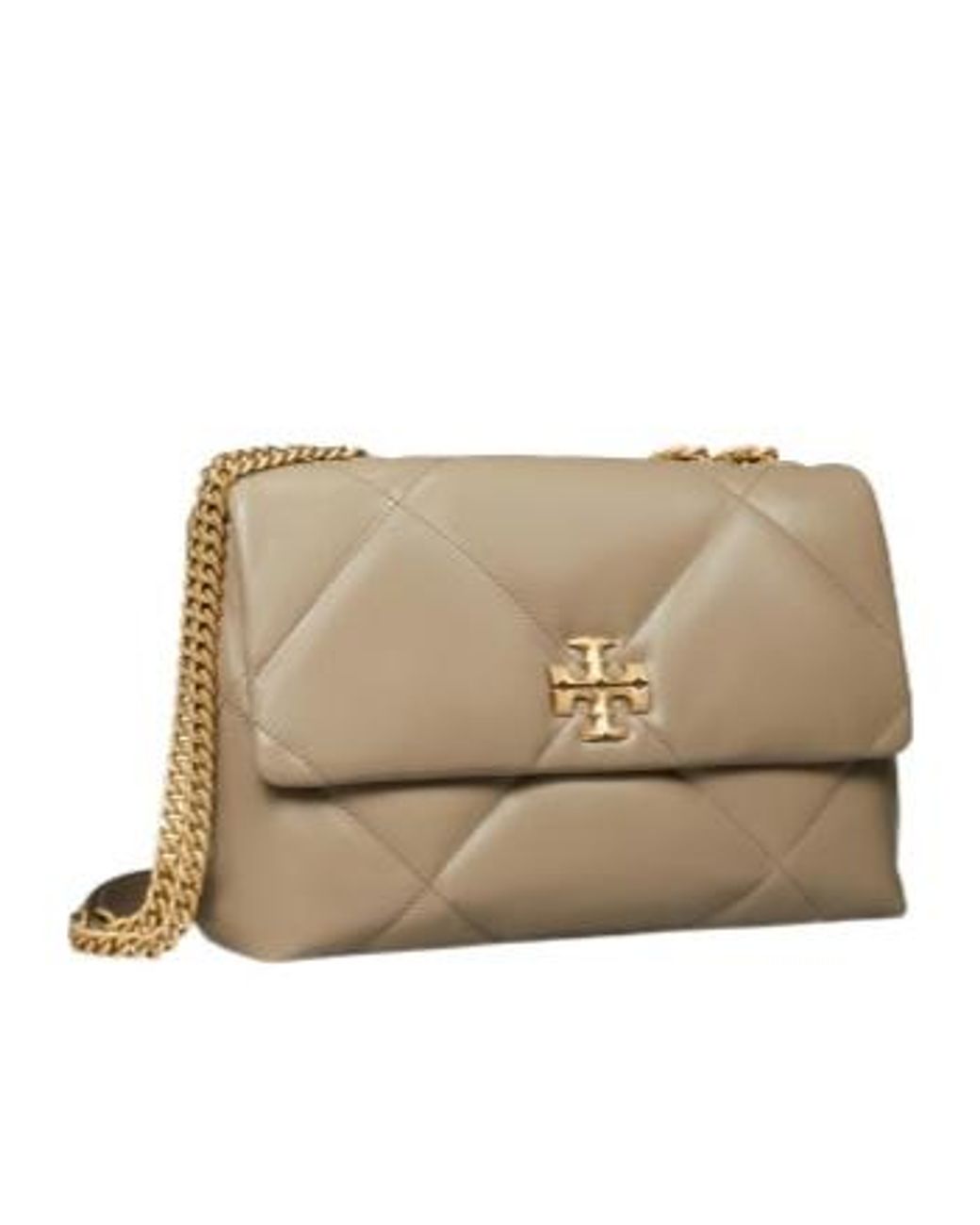 Tory Burch Natural Kira Diamond Quilt Convertible Shoulder Bag