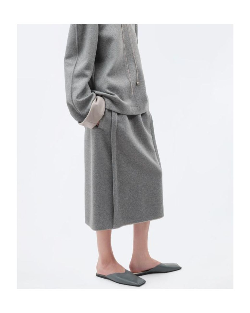 Carven Gray Pull-On Skirt