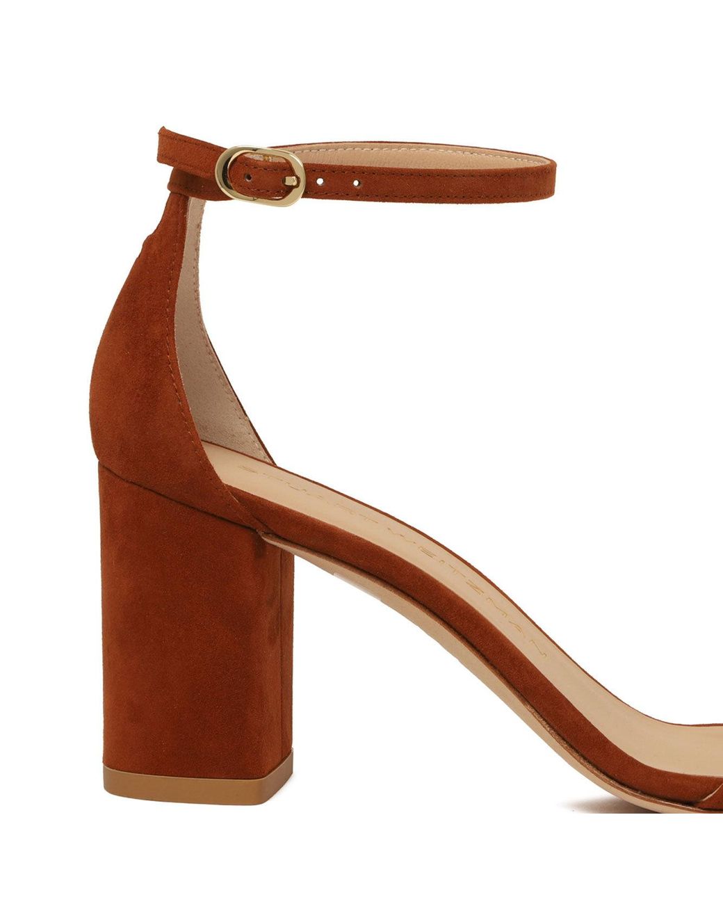 Stuart Weitzman Brown Nudistarc Block-Heeled Sandals