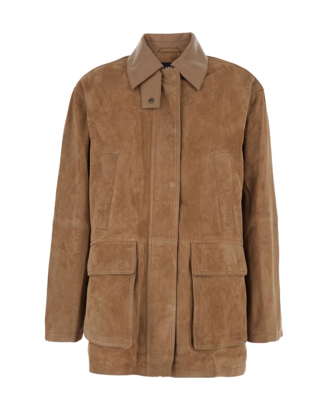 Arma Brown Kaylee Suede Patch Pocket Coat