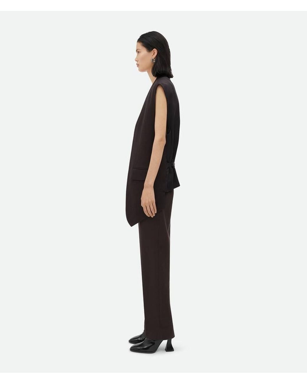 Bottega Veneta Black Structured Sleeveless Gilet