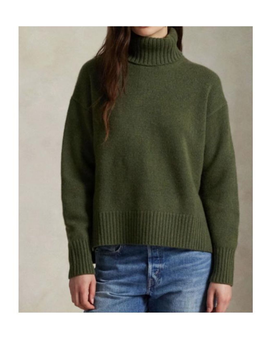 Polo Ralph Lauren Green Turtleneck Jumper