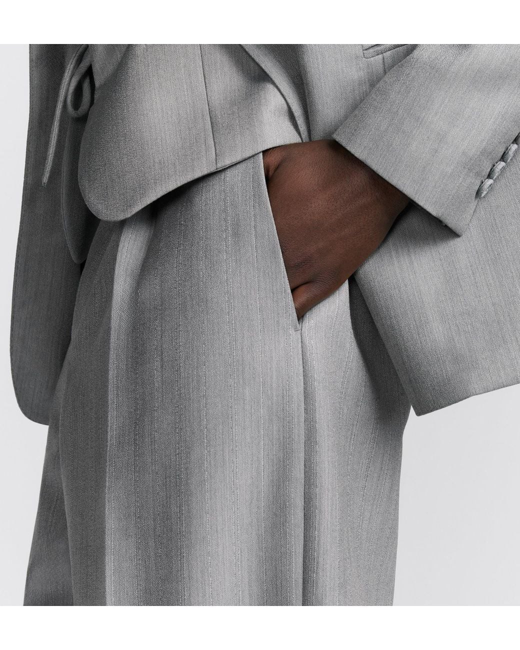 Dior Gray Homme Regular Fit Straight-Leg Trousers for men