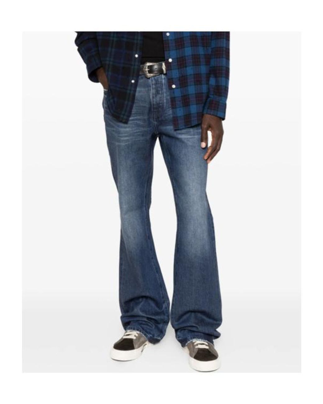 Purple Brand Blue Belt Loop Jeans for men