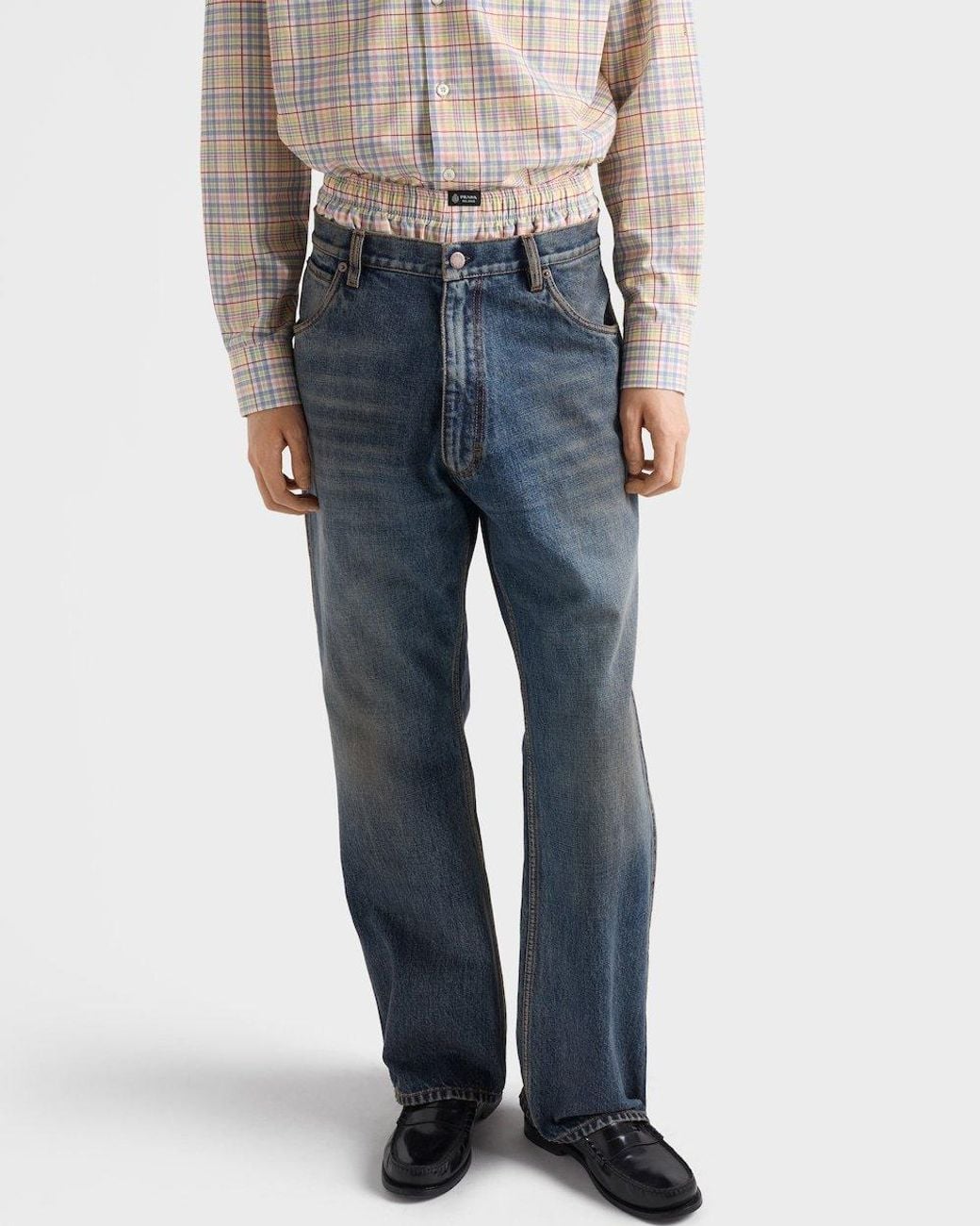 Prada Blue Five-Pocket Denim Jeans for men