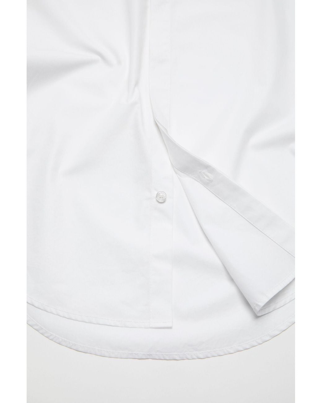 Acne White Organic-Cotton Shirt for men