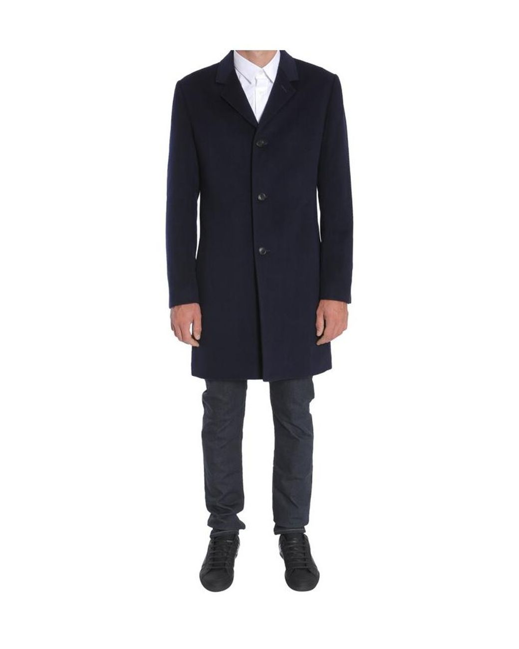 Dior Blue Classic Coat for men