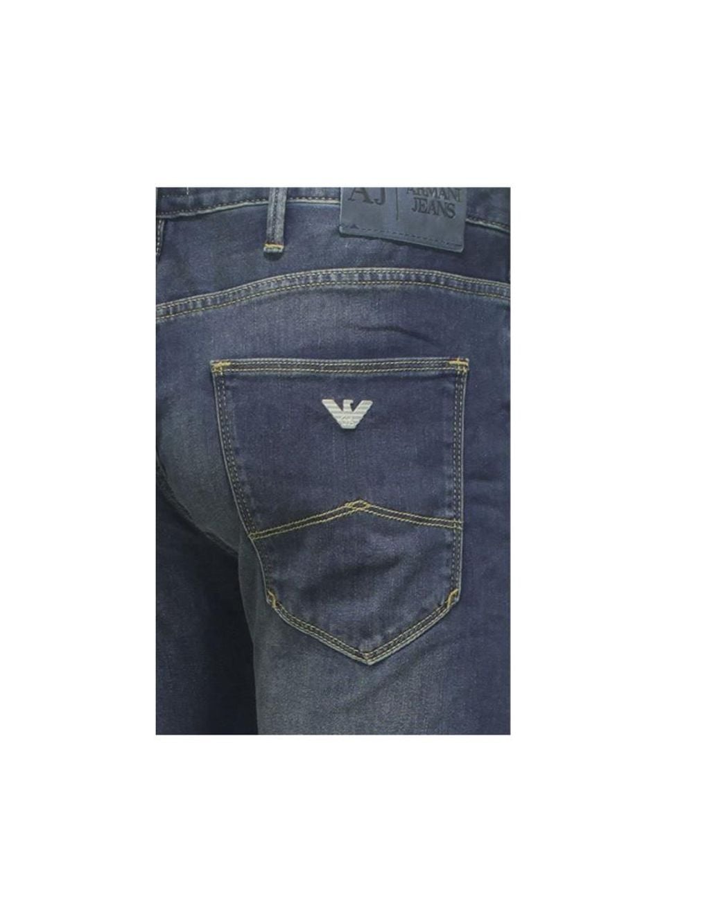 Armani Jeans Blue Logo Jeans for men