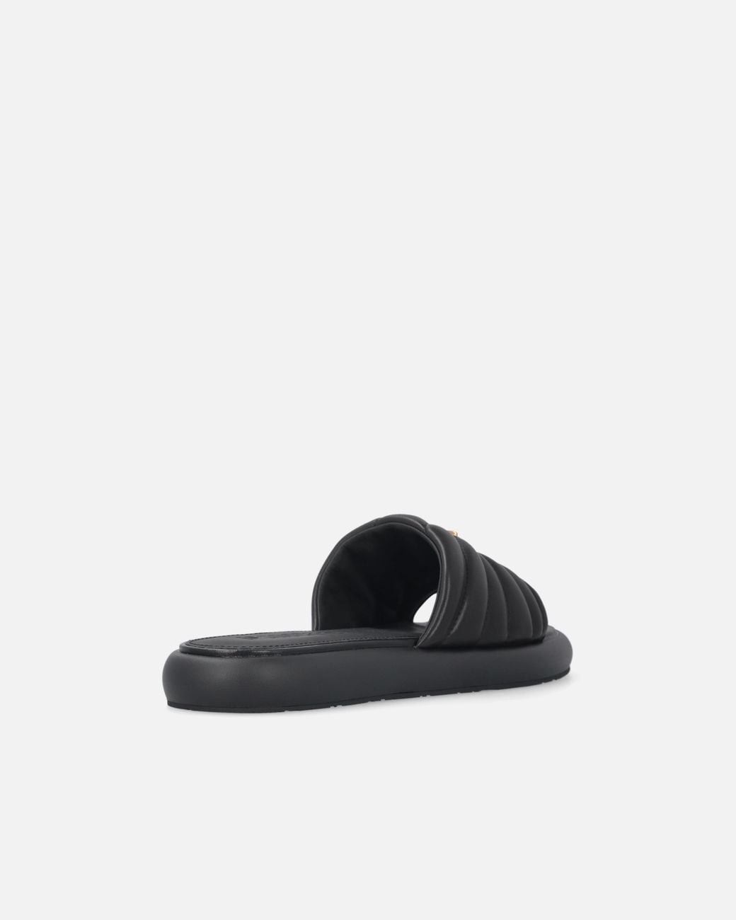 Pinko Black Fiona 03 Logo Appliqué Slippers