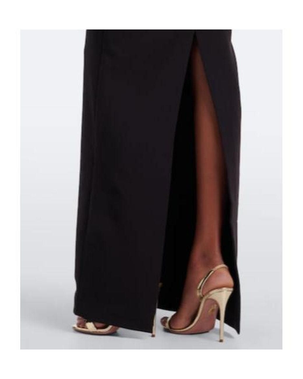 Roland Mouret Black Draped Bustier Gown