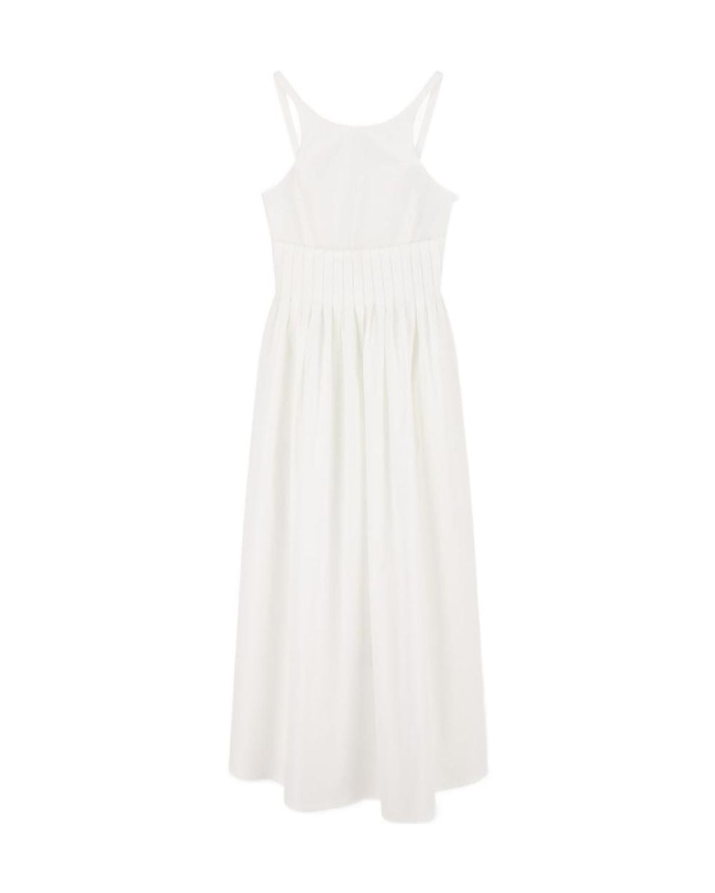 Emporio Armani White Crewneck Sleeveless Dress