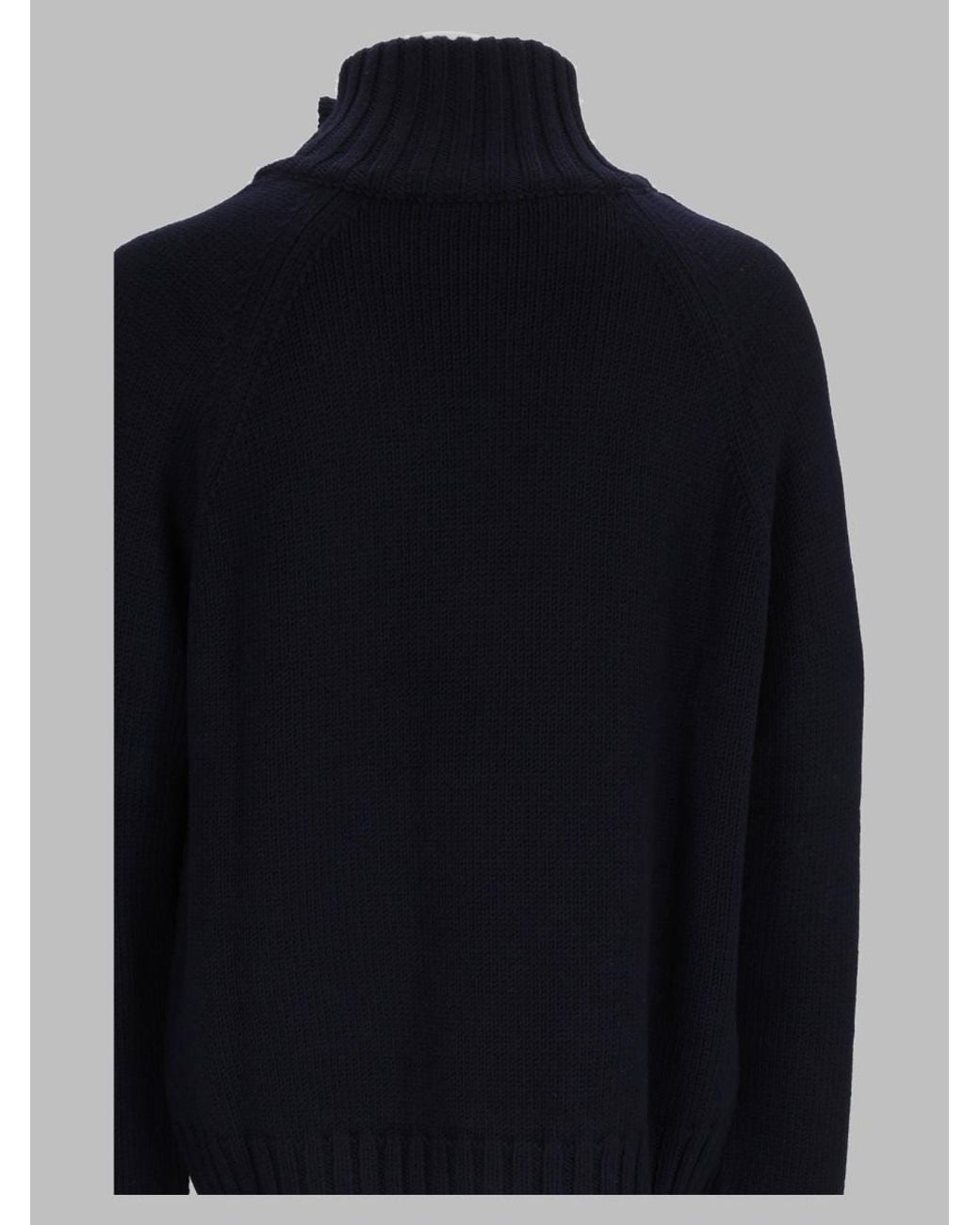 Dolce & Gabbana Black Virgin Wool Rollneck Sweater for men