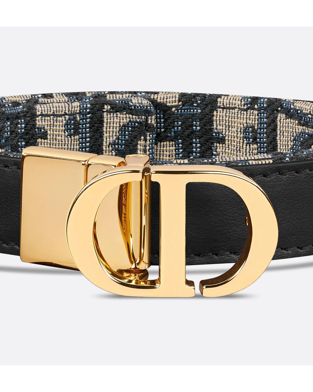 Dior White 30Montaigne Reversible Belt