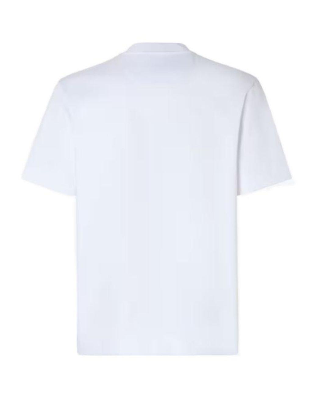 Fendi White Ff Embroidered Crewneck T-Shirt for men