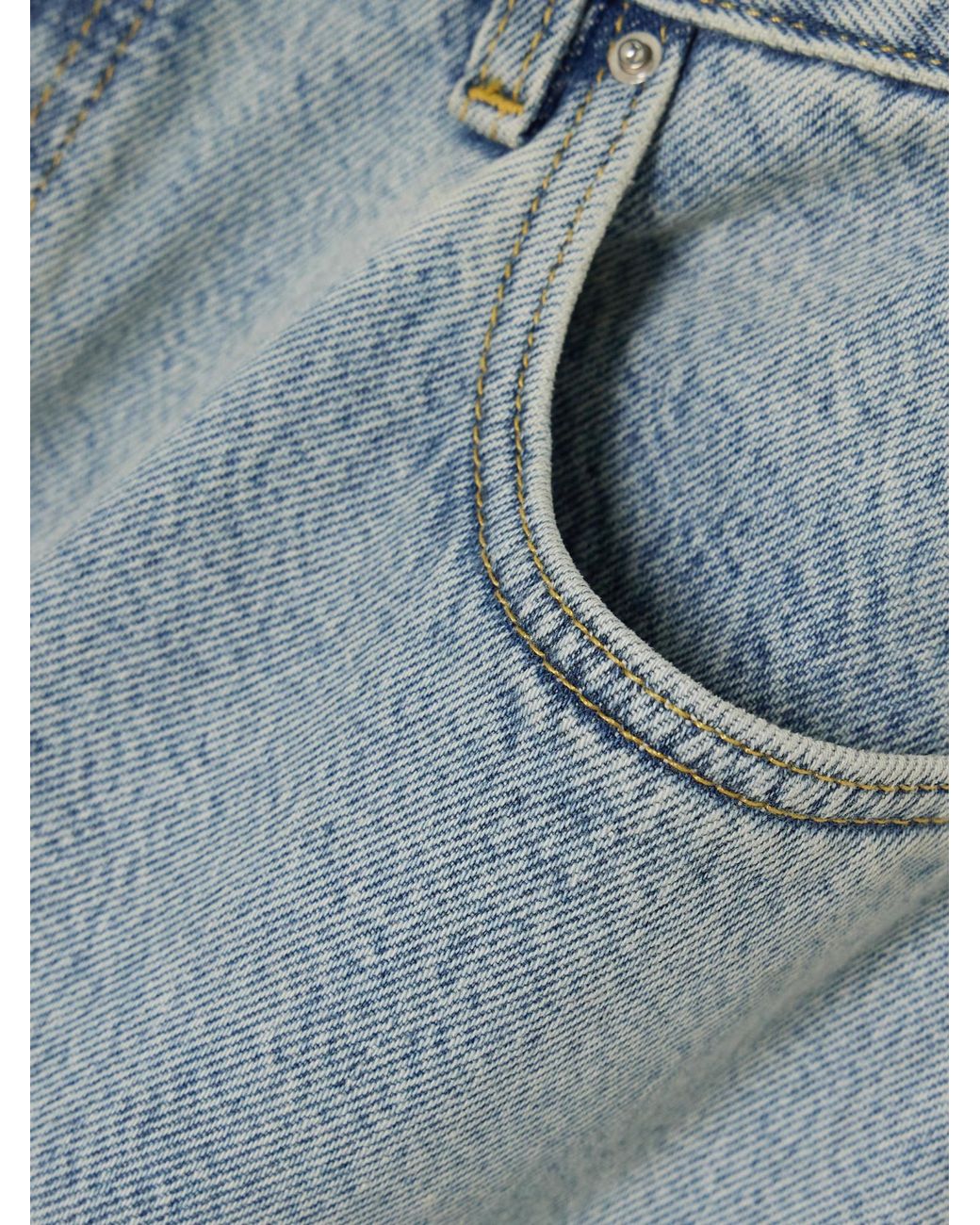 Totême  Blue Totême Mid-Rise Denim Midi Skirt