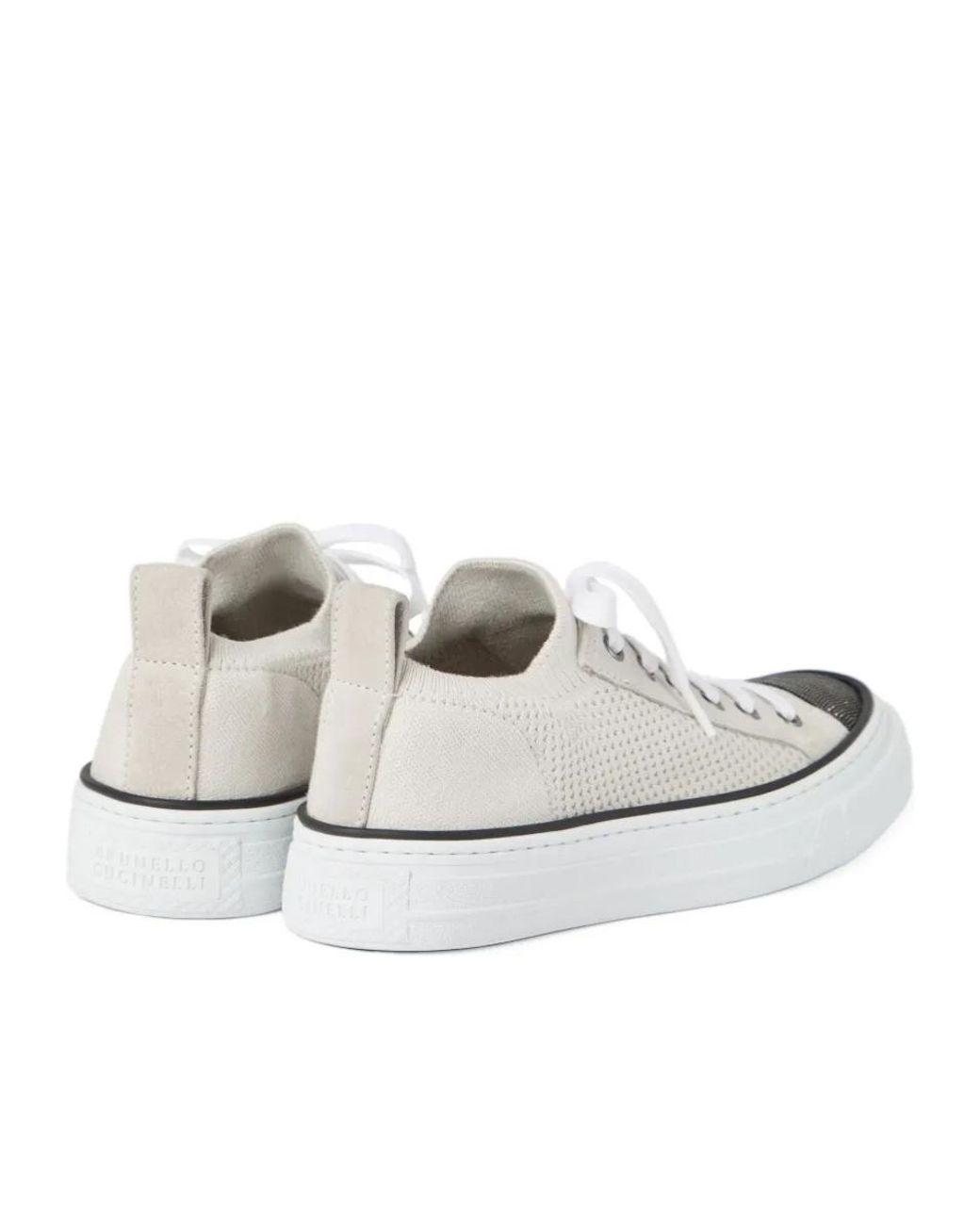 Brunello Cucinelli White Canvas Sneakers