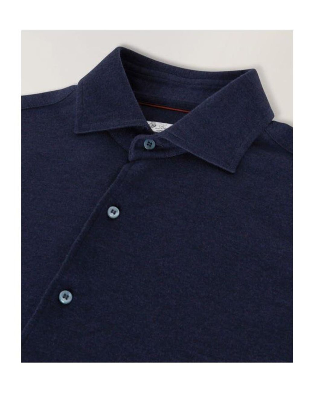 Loro Piana Blue Logo Long-Sleeved Shirt for men