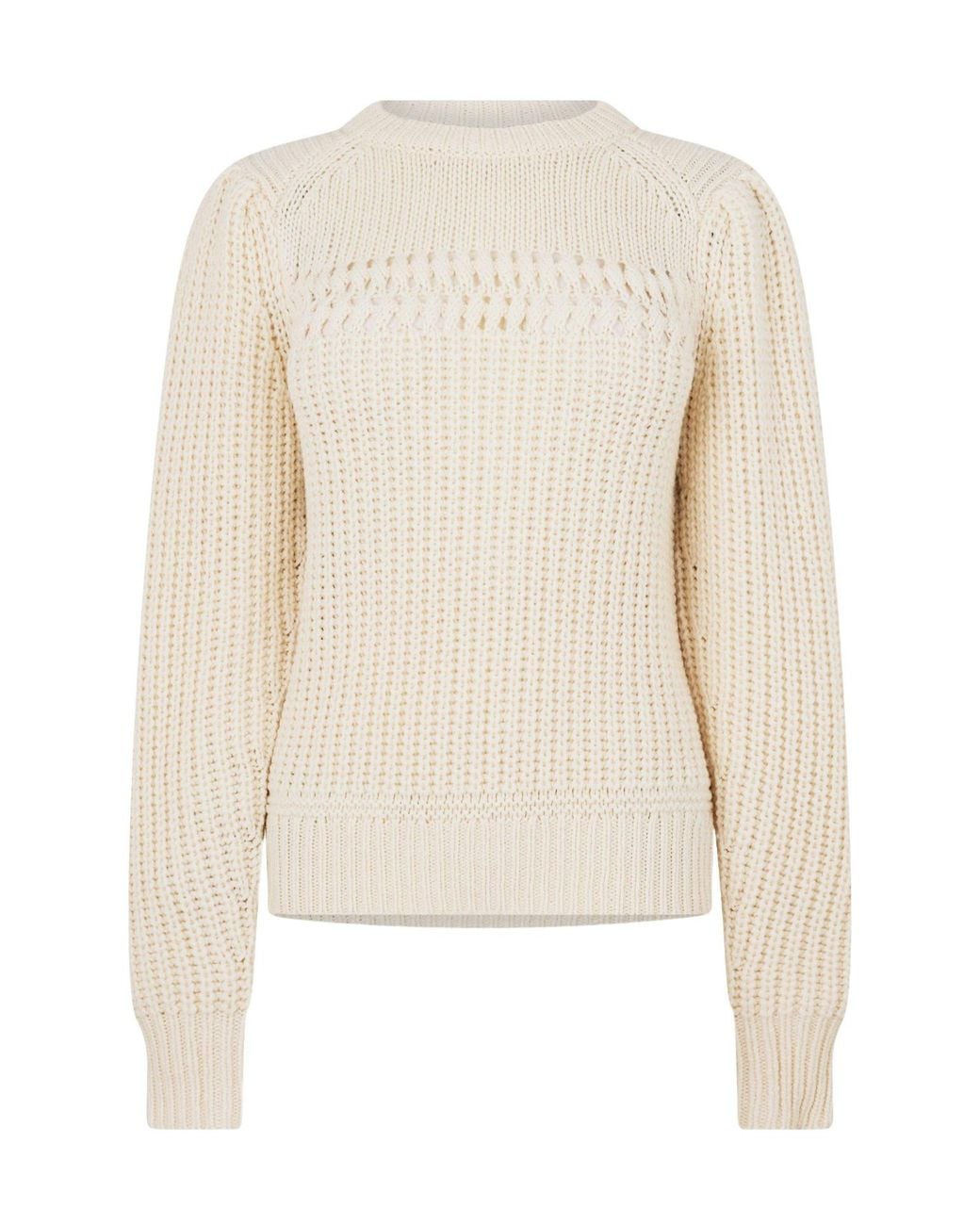 Isabel Marant White Cable Knit Jumper