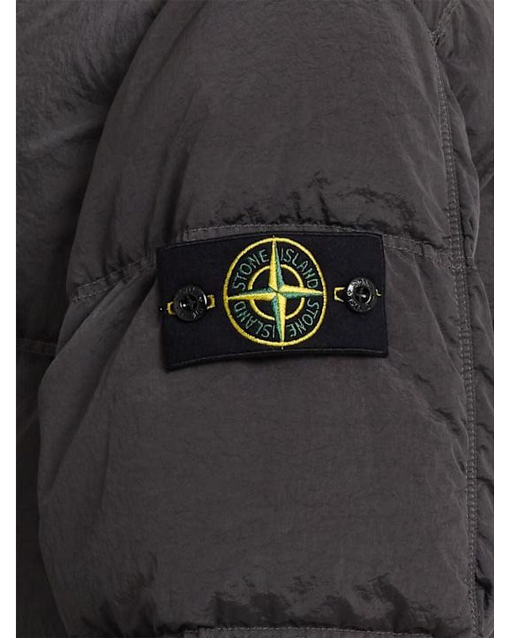 Stone Island Black Minimalist Short Down Jacket for men