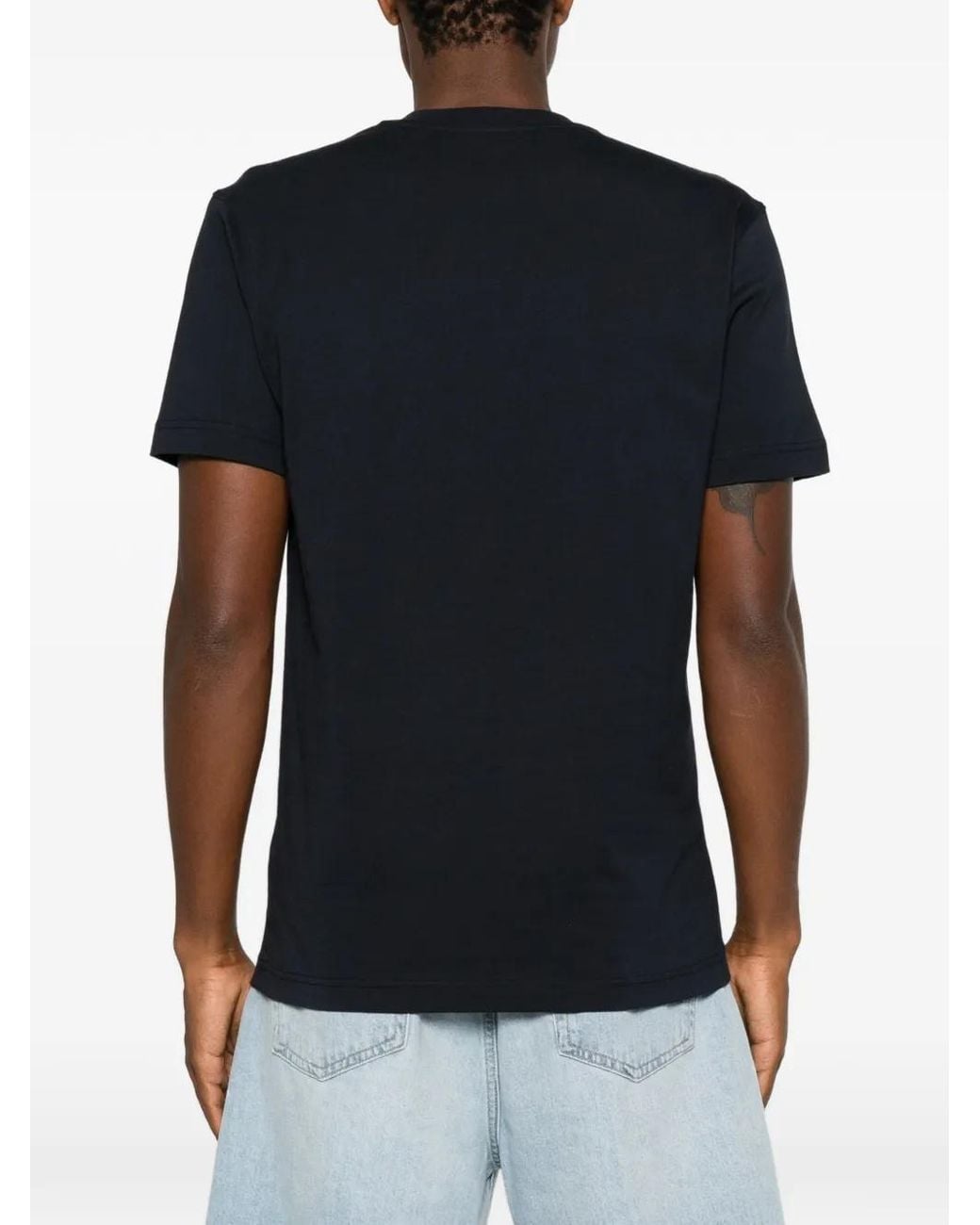Moschino Black Logo-Patch T-Shirt for men