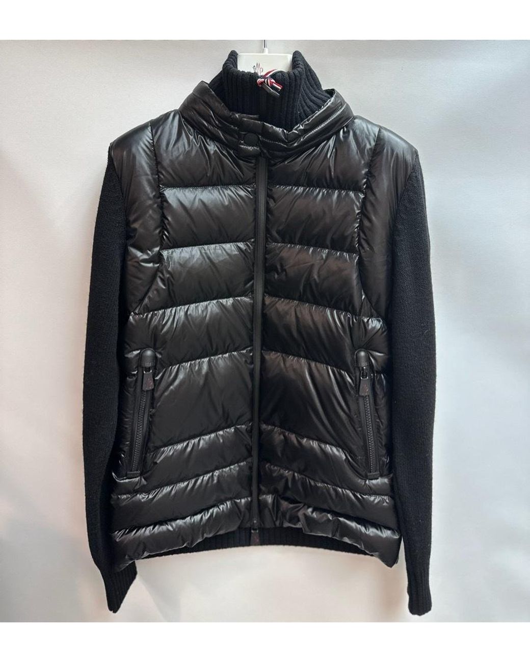Moncler Black Grenoble Padded Zip-Up Cardigan for men