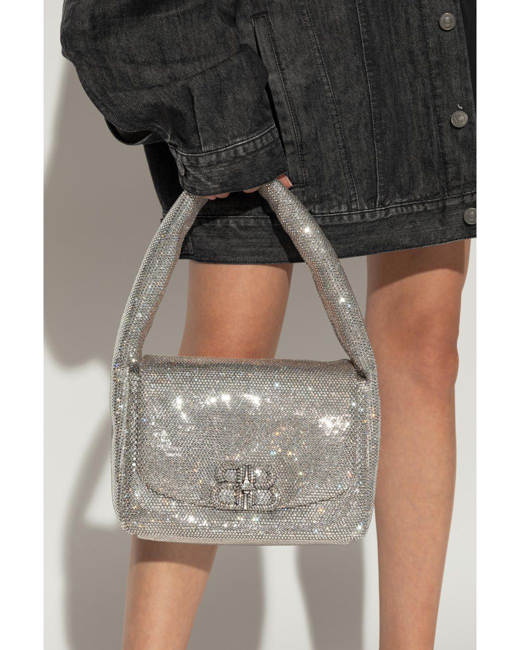 Balenciaga Gray Small Monaco Sling Shoulder Bag