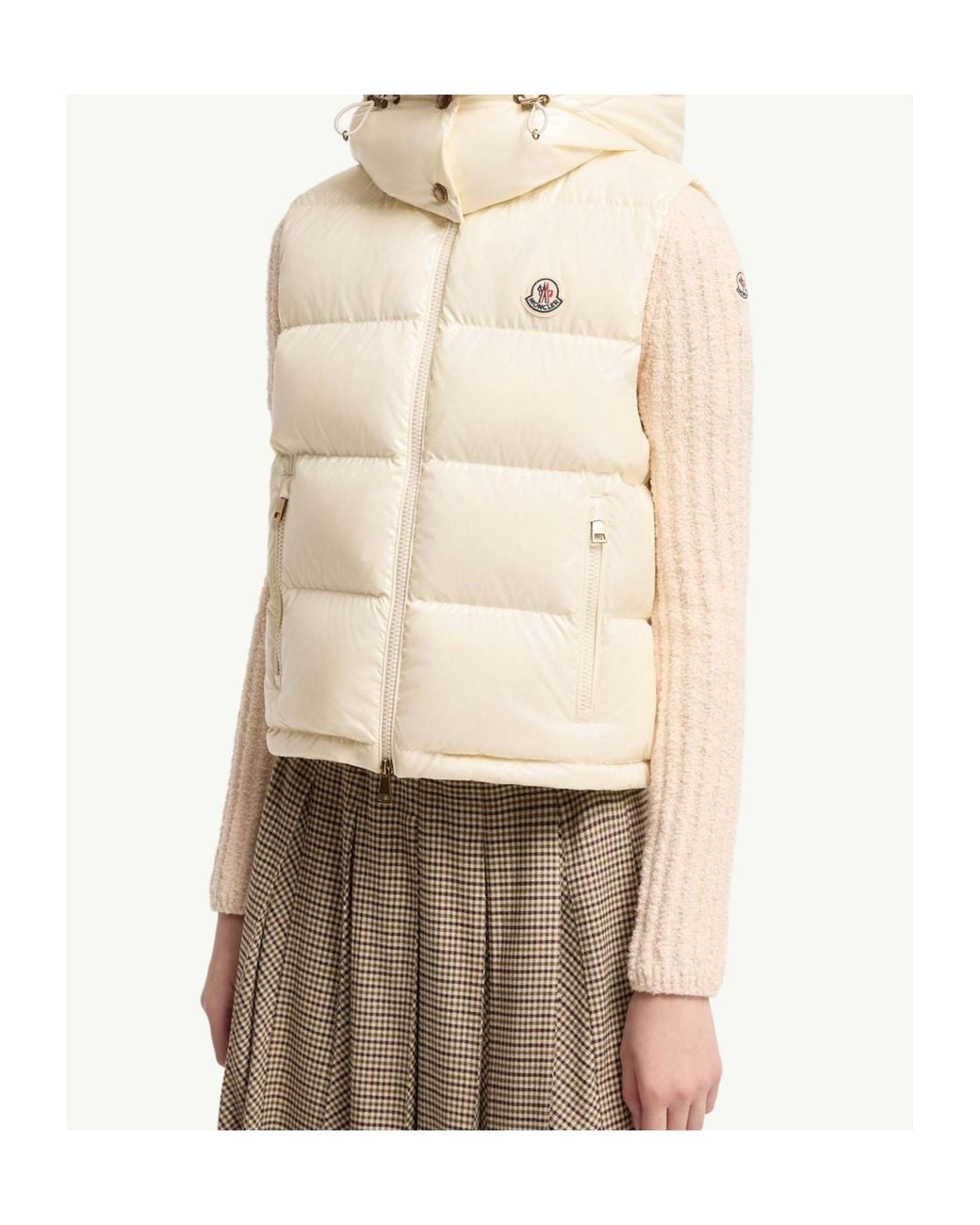 Moncler Natural Niverolle Short Down Gilet