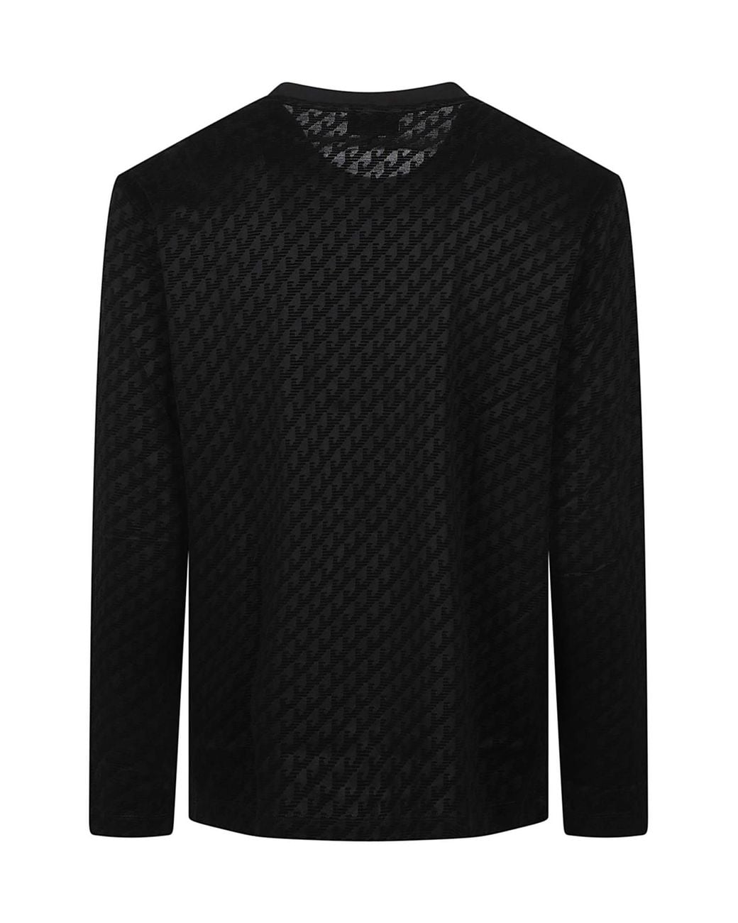 Emporio Armani Black Long-Sleeved Crewneck T-Shirt for men